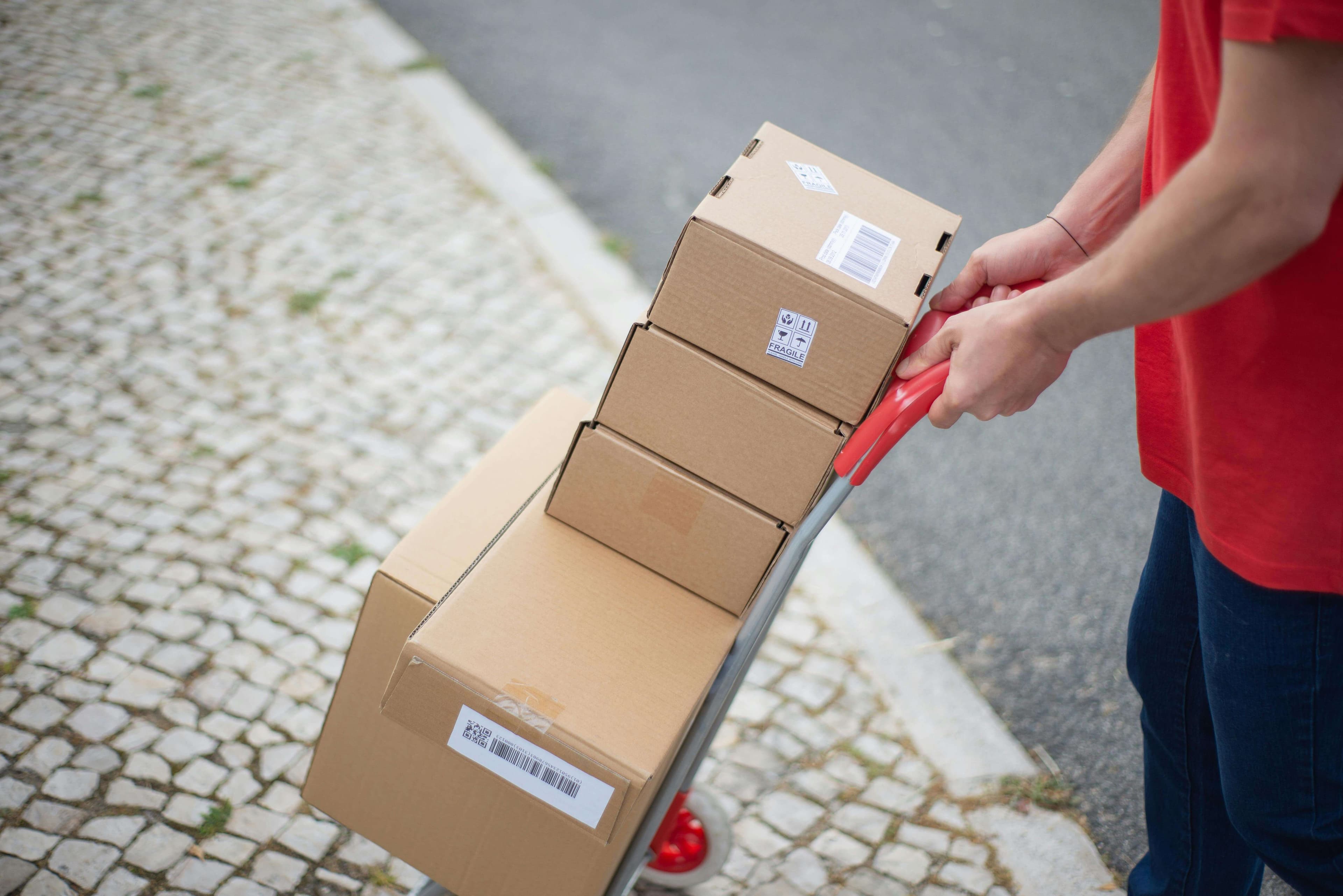 Parcels prepared for forwarding